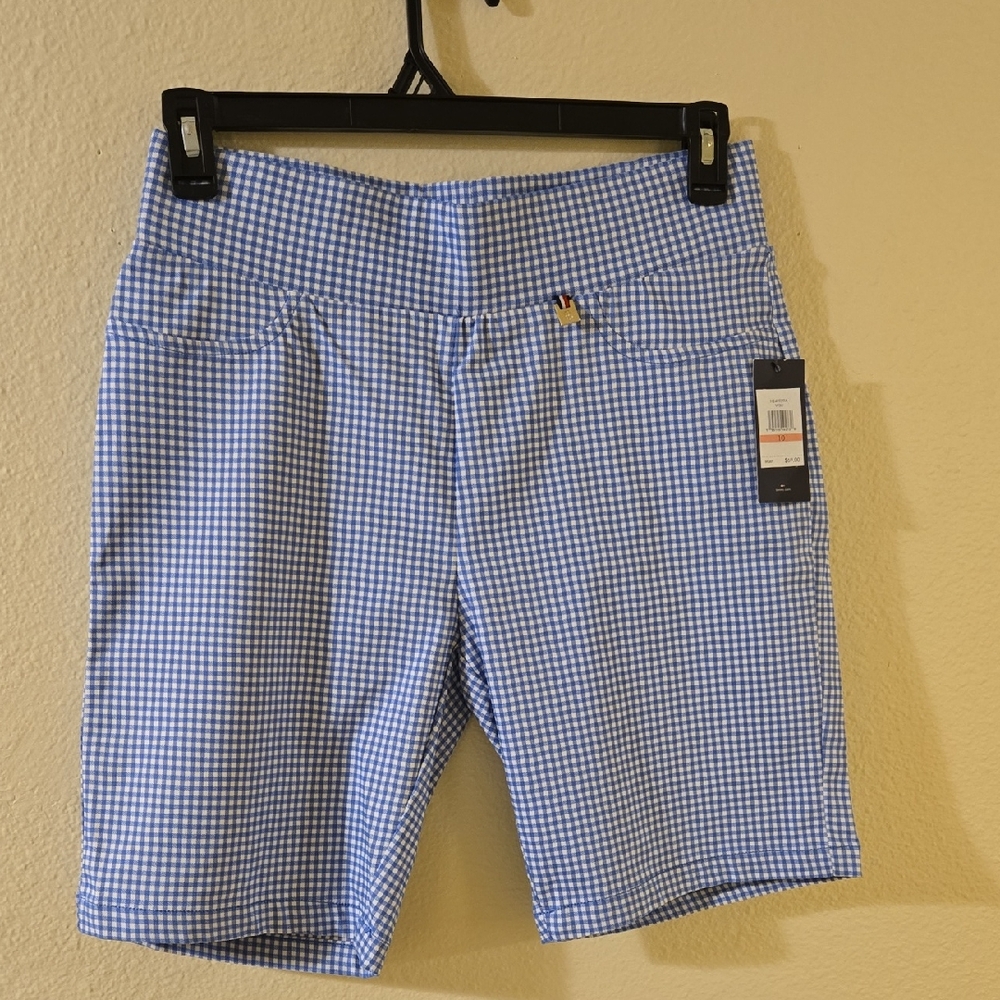 Tommy Hilfiger Blue Checkered Women Shorts